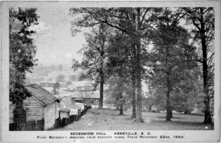 Location of Seccession Hill as seen on this early 20th century postcard view. [Courtesy of the Wingard Postcard Collection]