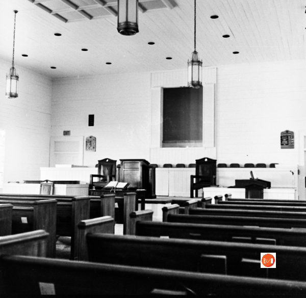 Interior image of the church courtesy of the Blythe Collection - 1982
