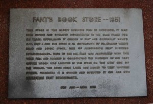 Fant's Book Store Historical Marker, erected in 1976 as part of the U.S. Bicentennial Celebration