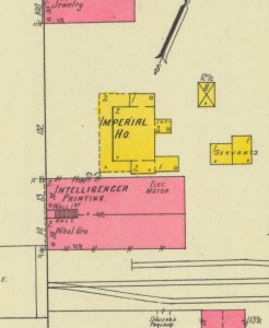 The Imperial Hotel (1911 Sanborn Fire Insurance Map detail)