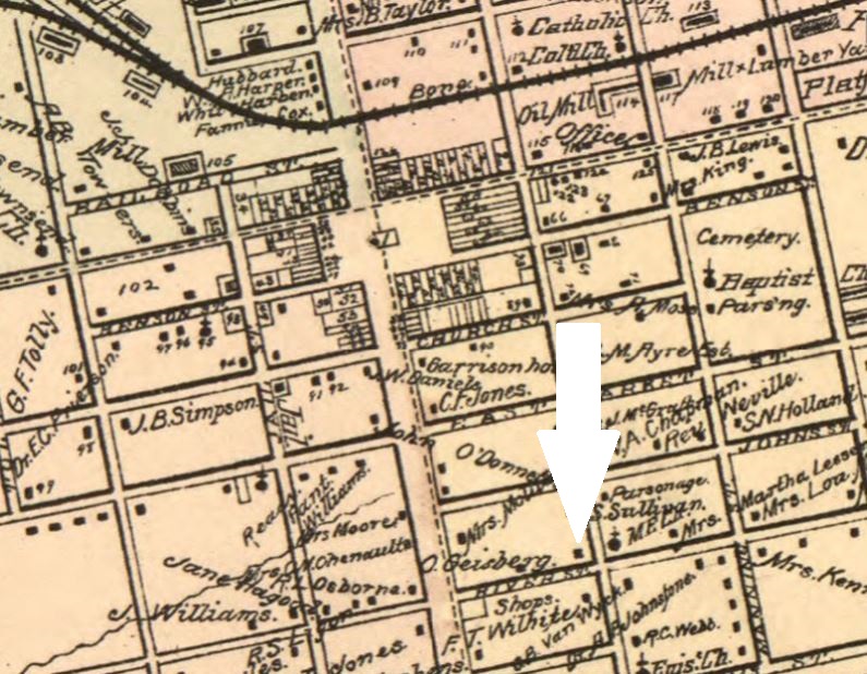 Township Map of Anderson showing the Geisberg Home -  1897