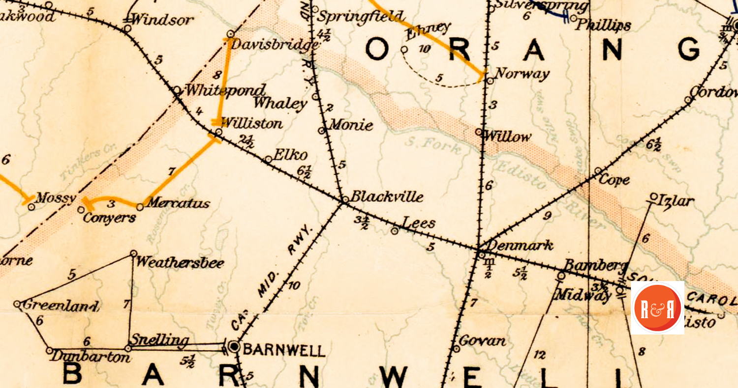 UPPER BARNWELL COUNTY MAP