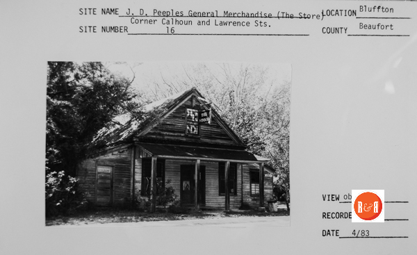 J.D. Peeples General Merchandise - Courtesy of the SC Dept. of Archives and History