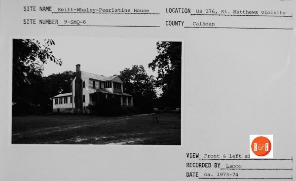 Courtesy of the S.C. Dept. of Archives and History