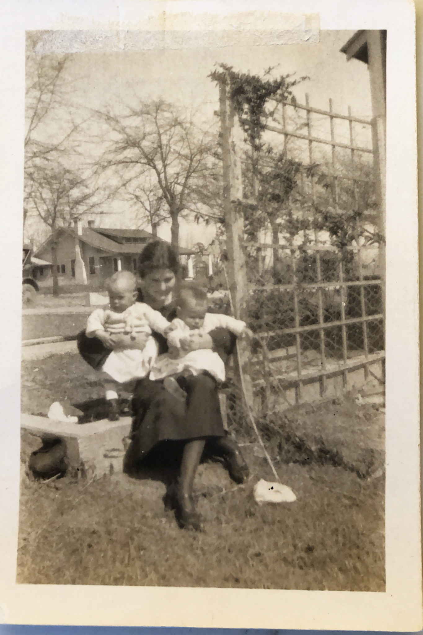 Isabel S. Fairey with her twin sons: Joe and Frank shortly after moving to Saint Matthews, S.C., ca. 1923.  Courtesy of the AFLLC  Collection - 2022