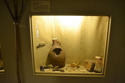 Pottery exhibit in the Bradley home.