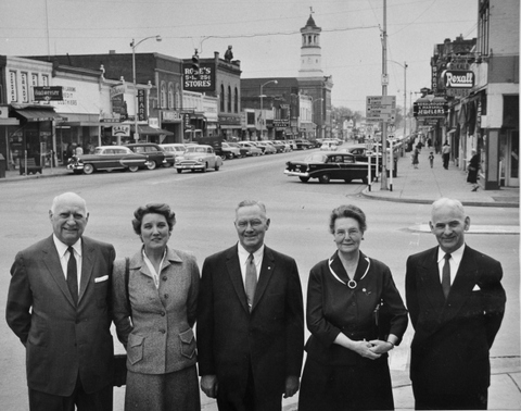 A. Stanley Llewellyn, Janie S. Deloach, Gen. Kennedy, Jennie McMaster, and Rev. Douglas McArn in circa 1959.