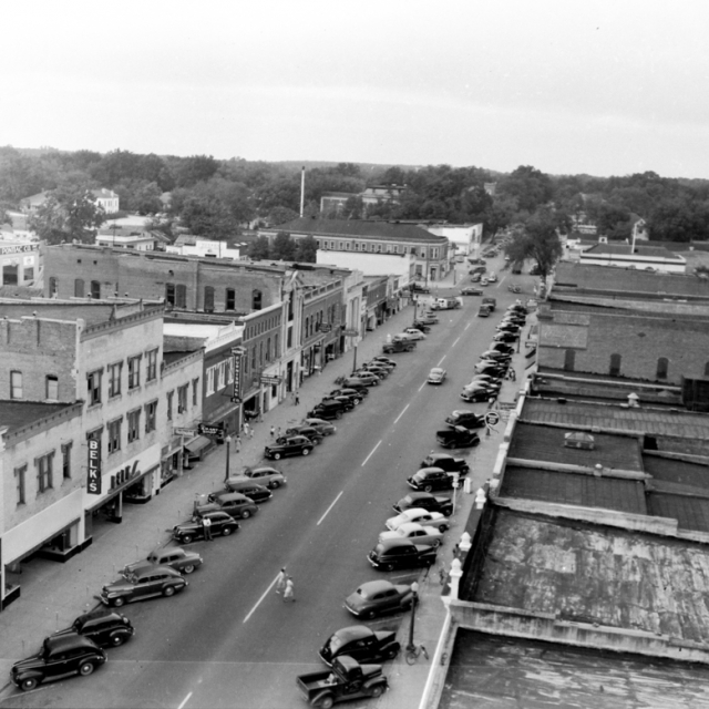 Aerial view of downtown Camden, S.C. – Courtesy of the Monarch Collection