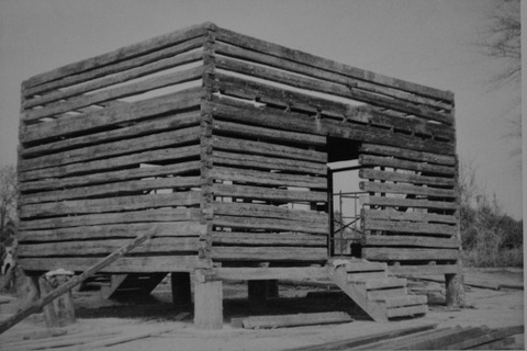 Drakeford’s fine log construction deemed it a viable structure to save at Historic Camden – Courtesty of the Camden Archives and Museum