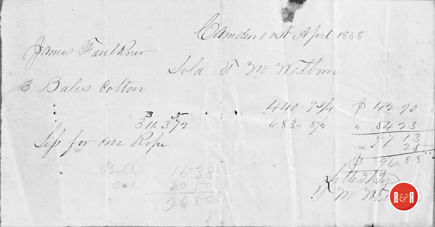 RECEIPT FROM THE WELBORN COMPANY