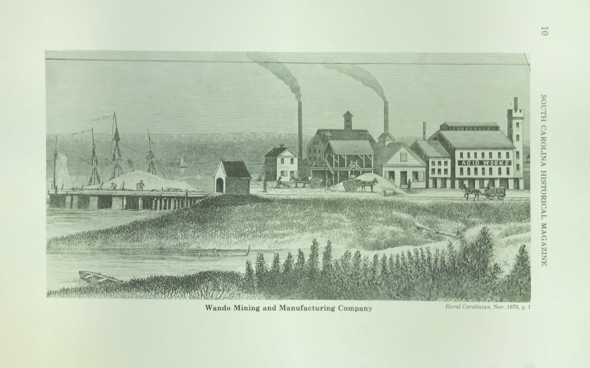 Image of the Wando Mining and Manufacturing Co., ca. 1870; Courtesy of the SCHM, 1985
