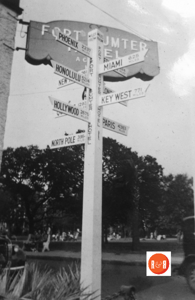 Image taken by the Truluck Family of the sign at the corner of King and South Murray Blvd., date unknown. Courtesy of the Myers Truluck Family Collection - 2016