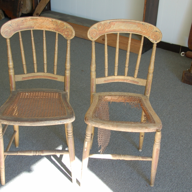 Two of the chairs which were included in the furniture acquired by Mrs. White from Daniel Silcox.