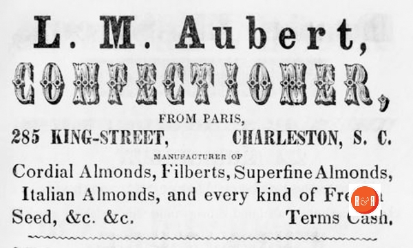 The Charleston City Directory contained this ad in 1852.