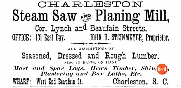 Sholes’ Directory of the City of Charleston – 1882 at #131 East Bay Street