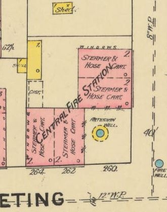 Diagram of the station in 1888 – Sanborn Map