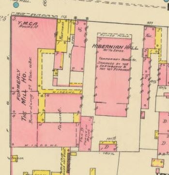Diagram of the Mills House in 1888 – Sanborn Map
