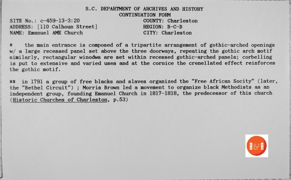 Courtesy of the S.C. Dept. of Archives and History