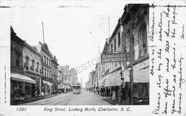 Postcard view of this building (left), in 1905 by the Illinois Postcard Company. Courtesy of the Historic Charleston Foundation Archives – 2016