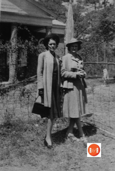 Image of the church showing visitors (Left – Gertrude Leland Moore Miles), 1930s’. – Courtesy of the Myers Truluck Family Album, 2016