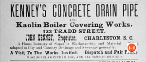 1882 Ad from the Charleston City Directory
