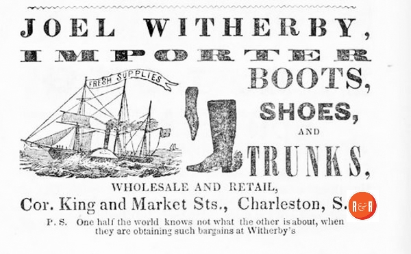 The Joel Witherby Shoe and Boot Co., was located at at the Merchant’s Hotel.