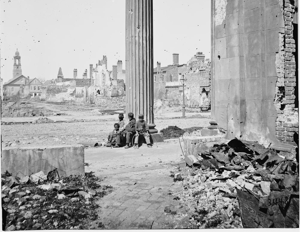 Utter destruction across blocks of some of Charleston's finest homes and churches were wiped out. Image courtesy of the Library of Congress