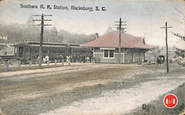 Postcard view of the Blacksburg Depot. Courtesy of the AFLLC Collection - 2017