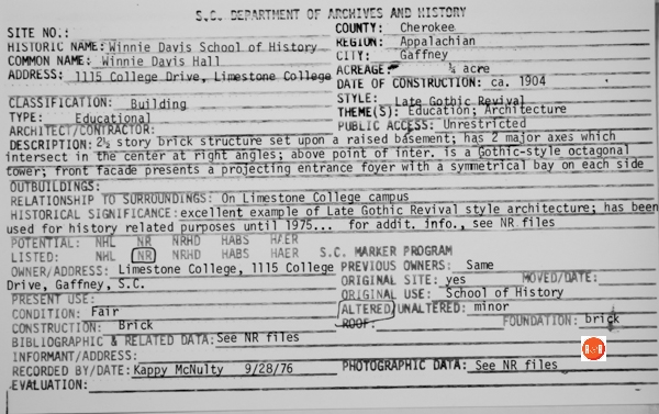 Courtesy of the S.C. Dept. of Archives