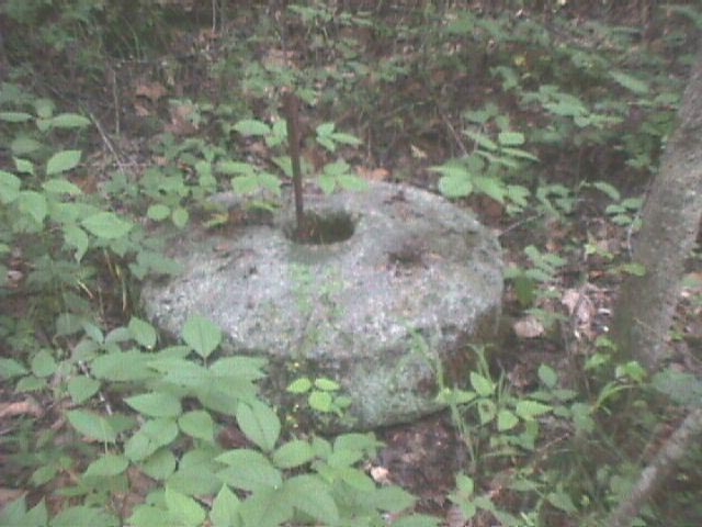 One of the original mill stones from the Carroll Mills site.