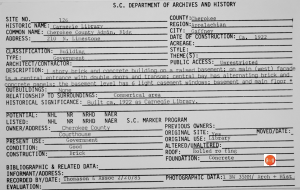 Courtesy of the S.C. Dept. of Archives and History