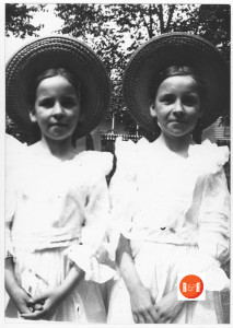 Cora and Lola Hardin of Chester in 1893. Image taken by photographer James Rape. Courtesy of the Chester Co Library