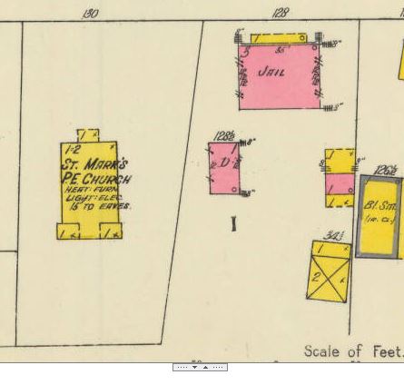 1910 - Sanborn Map layout of the area.