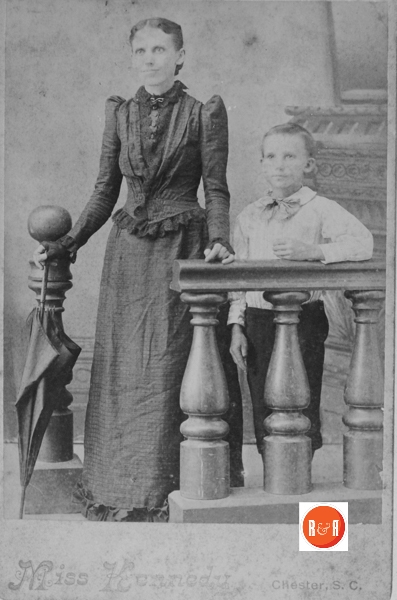 Mrs. W.R. Sims with her son, R.W. Sims –