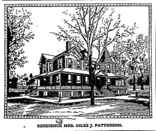 The home of Mrs. Giles Patterson from the State Paper – 1896.  The Giles Patterson house remains standing at #154 York Street.