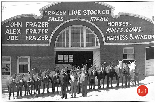 Early 20th century postcard image of the Frazer Livery.  Courtesy of the AFLLC Collection - 2017
