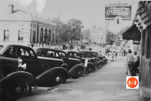 Chester's post office building is seen in the rear view of this 1940 image of downtown Chester. Courtesy of the CDGS - 2012