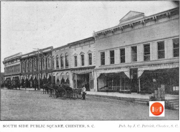 View of the Chester Hill's south side commercial building in ca. 1900. Courtesy of the Oliphant Family Collection - 2016