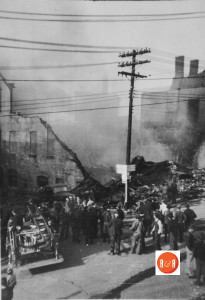 In 1942, Chester's downtown was devastated by a significant fire on the west side of the street destroying or heavily damaging numerous buildings. Courtesy of the Henry Collection - 2013