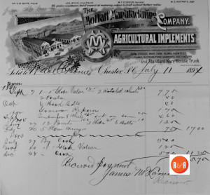 Receipt for good at the Wylie Store via Wade Osborne in 1894. Courtesy of the Osborne - Powell Collection, 2014
