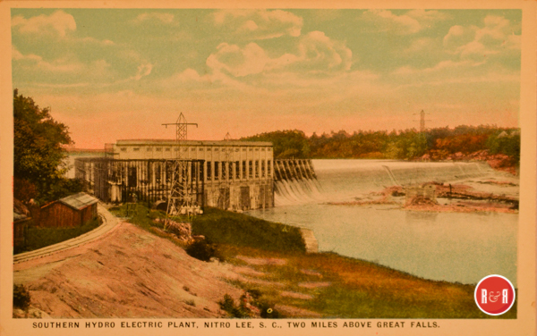 The Great Fall's  Nitrolee Dam.  Image courtesy of the AFLLC Collection - 2018