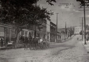 Early postcard view of Gadsden St., looking west toward the "Hill", ca. 1910. Courtesy of the CDGS - 2012