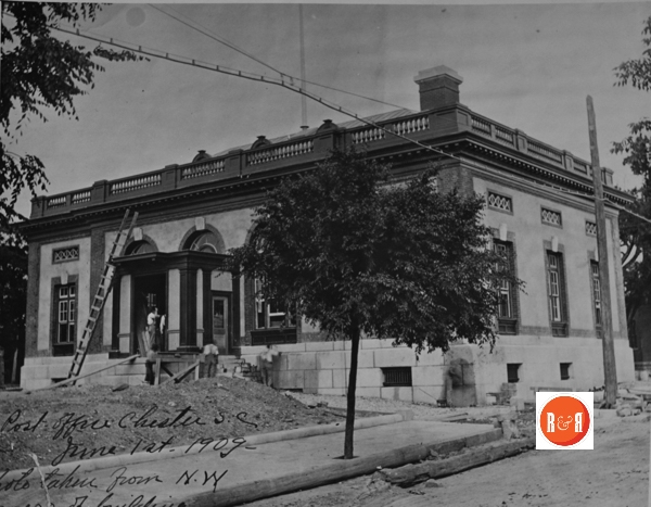 Construction of the Post Office in 1908-09 [Courtesy of the Chester Dist. Gen. Society]
