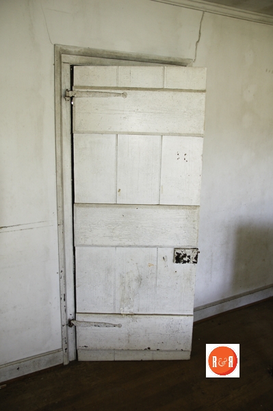 Original board and batten door from the second floor of the Inn – 2011