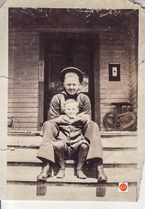 John Craik McKinnell Sr. ( World War I U.S. Navy ) on leave with his younger and only brother William McKinnell Jr. Photo taken in 1917.