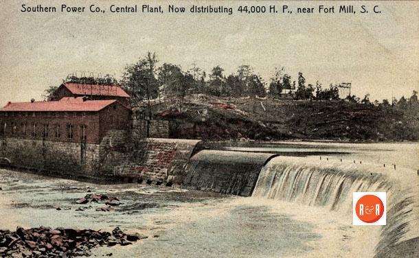 Early view of the Wylie hydroelectric plant near Rock Hill, SC