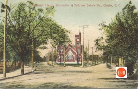 Postcard view of the Methodist Church. Courtesy of the Davie Beard Collection – 2016
