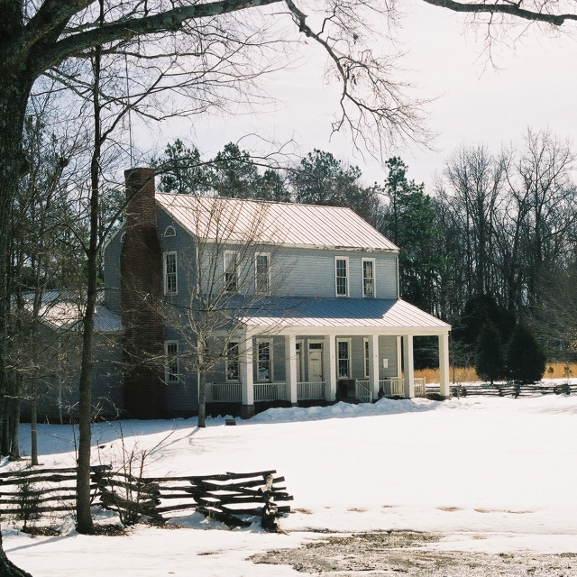 The home having been rebuilt at Historic Brattonsville.