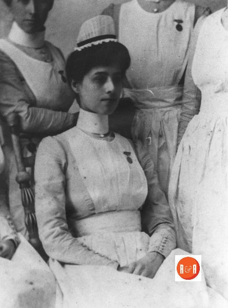 F.E. Stricker, a local Chester nurse, graduated in 1903. It is most likely she was “perhaps” employed here at the Pryor’s hospital. Courtesy of the Chester Co. Library