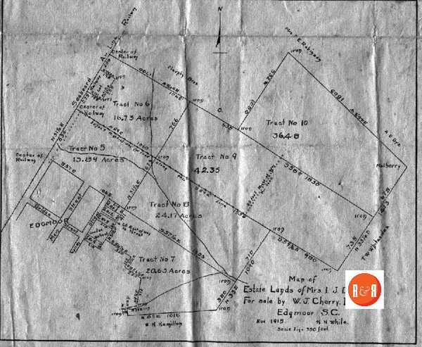 Plat of the Dickey Property in Edgemoor, SC
